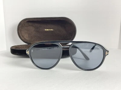 Tom Ford Tony TF756 01A Black Frames Bluish Lens Sunglasses - Image 1 of 4