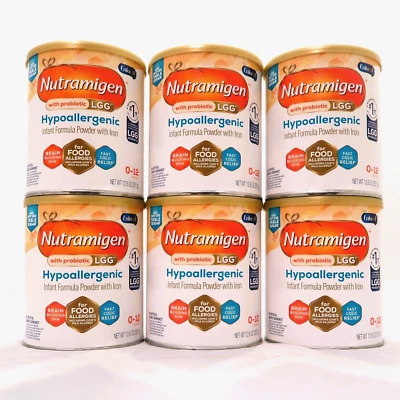 Гипоаллергенная детская смесь порошок 6 Cans Enfamil Nutramigen 12,6 унции срок годности: 12/26 - Изображение 1 из 3