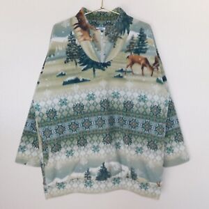 PFI Fashions Bluza Dorosły XL Jeleń Natura Chata Outdoor Las Polar Vintage