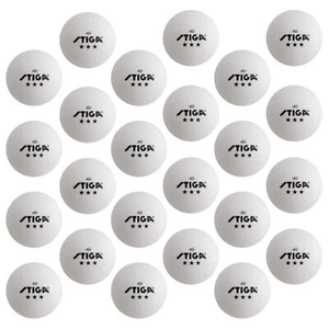 Tournament 3-Star Ping Pong Balls 40MM White 24 Pack Official Size Bulk Set - Picture 1 of 6