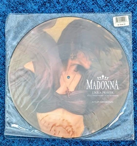 MADONNA LIKE A PRAYER 12'' PICTURE DISC VINYL UK 1989 LP RECORD Limited Sticker - Picture 1 of 7
