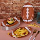 10Pcs Disposable Tableware Rugby Paper Plate Rugby Themed Super Bowl  Game Day