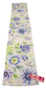 Runner da tavolo floreale Spring Mix Bluebird 13x72 pollici - Foto 1 di 3