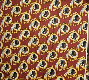 NFL VINTAGE WASHINGTON REDSKINS 100% COTTON NFL FABRIC FULL YARD 36" x 58" NEW - Picture 1 of 1