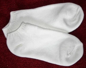Men's Golf Sports Half Sock / Ped / Footie White - Pack of 2 pair - Picture 1 of 1