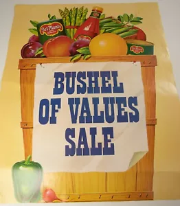 Del Monte Bushel of Values Double Advertising Bi-Fold Poster (PSTR-2) Sign - Picture 1 of 12