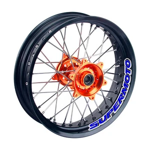 Blue 17" Supermoto Rim Decal Stickers For Suzuki DRZ 400E DRZ 400SM 13 14 - Bild 1 von 10