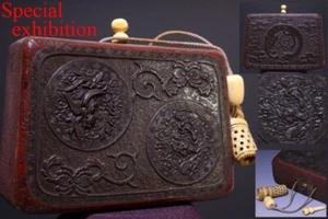 Japan Antique Dragon hinawa gunpowder case battle yoroi samurai katana Edo 6409 - Picture 1 of 13