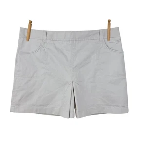 Falda corta Ann Taylor talla 14 caqui tostado pantalones cortos plisados bolsillos beige cremallera lateral - Imagen 1 de 6