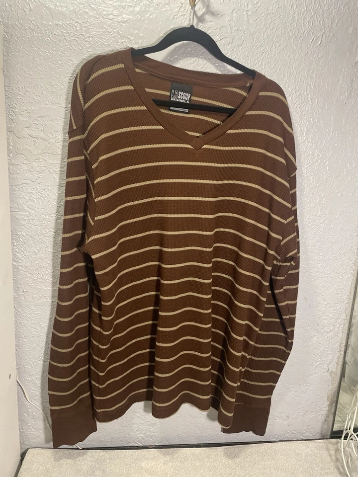 Suéter Hombre 3XL Marrón Blanco Tira Profesor Papá Colegio Abuelo Foto 1 de 4