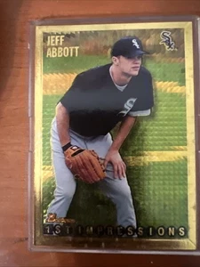 Bowman #243 1995, Jeff Abbott, Chicago White Sox Prime Prospect lámina de oro - Imagen 1 de 4