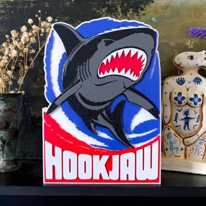 Hookjaw - Action Comic Cult Shark Strip 3D Printed Display *FREE UK POSTAGE* - Imagen 1 de 3