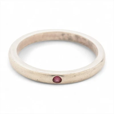 TIFFANY & Co. Ring Stacking Band 925 Ruby #7US Silver - Image 1 of 4