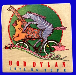 Camiseta De Colección Bob Dylan 1978 Gira por Estados Unidos L 42/44 Bronceado Animal Gráfico Nueva Nunca Usada - Imagen 1 de 8
