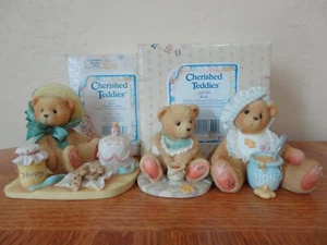 Lot of 3 Cherished Teddies Kara, Benji, Anna HONEY BEES Friend Life Is Sweet - Picture 1 of 8