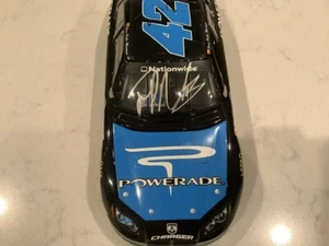 JUAN PABLO MONTOYA AUTOGRAPHED 2008 DODGE CHARGER POWERADE DIECAST & CARD - Picture 1 of 16