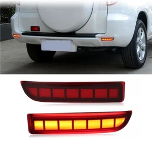 For Toyota RAV4 2006-2012 Red Lens LED Rear Bumper Reflector Light Brake Lamps - Bild 1 von 7