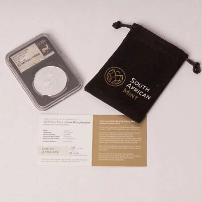 2017 South Africa Silver 1 Rand NGC SP70 First Releases - Image 1 of 3