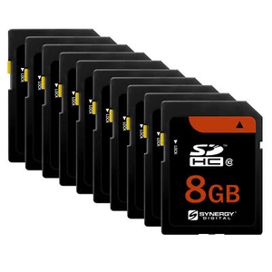 Synergy Digital 8GB, SDHC UHS-I Memory Cards - Class 10, U1, 20MB/s - Pack of 10 - Picture 1 of 6