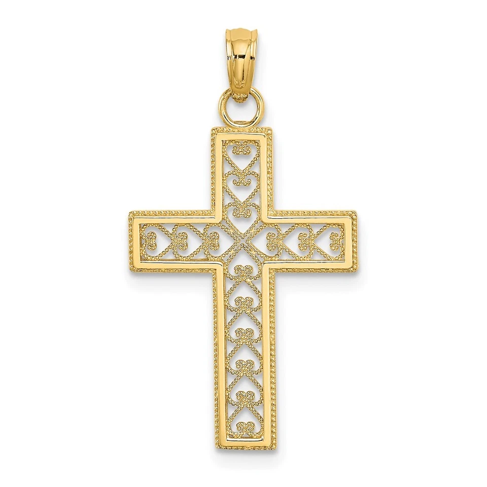 10k Yellow Gold Cross Pendant 10c4237