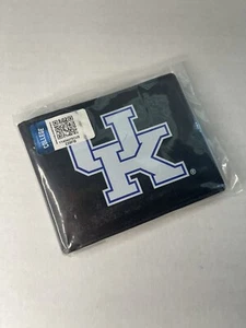 Kentucky Wildcats Team Logo Black Leather Men's Bi-fold Wallet UK Siskiyou Sport - Picture 1 of 3