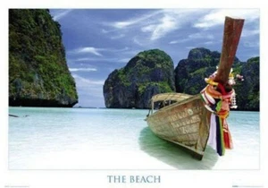 CANOE OCEAN ISLAND BEACH PARADISE POSTER - 24X36 PRINT - Picture 1 of 1