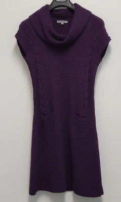 Classiques Entier Womens Dress Alpaca Blend Size Medium Short Sleeve  Cowl Neck - Image 1 of 4