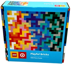 LEGO PLAYFUL BRICKS Puzzle 1000 Piece Box Target Collab Shelf wear See Photos - Picture 1 of 18