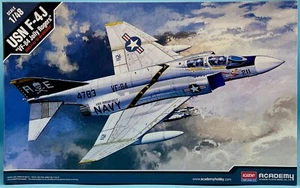 Academy 1/48 12305 USN F-4J "VF-84 Jolly Rogers" Brand New Complete - Picture 1 of 5