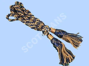 Highland Bagpipe Drone Cable Seda Material de Seda de Alta Calidad Azul y Dorado - Imagen 1 de 3