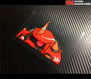 Reflective MS-06 ZAKU Gundam anime PEEKING window JDM Sticker #G02 - Bild 1 von 3