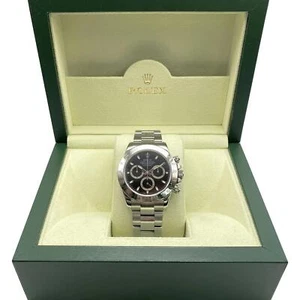 Rolex Daytona 116520 montre automatique homme en acier inoxydable cadran index noir - Photo 1 sur 10