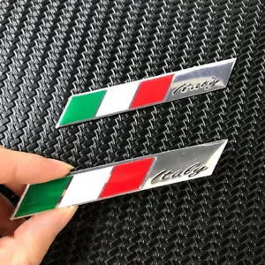 Adesivo logo bandiera italiana metallo Italia stemma distintivo decalcomania accessori auto - Foto 1 di 13