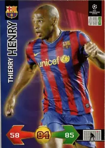 Champions League Super Strikes 2009/2010 Thierry Henry Base Barcelona Card - Picture 1 of 2