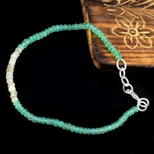 Brazalete de cuentas de cuarzo de fluorita y rutilo natural de 8" de 21,00 quilates JK 39E149 - Imagen 1 de 2