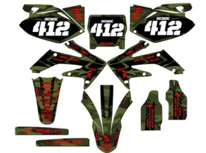 2006-2007 CRF 250 R APACHE Green Senge Graphics Kit Compatible with Honda - Picture 1 of 10