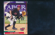 2003 Choice Winston-Salem Warthogs #16 Mike Morse  signed auto autograph
