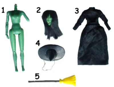 1974 Mago de Oz 8" muñeca mego -- Bruja Dorothy Glinda - HEAD DOG VESTIDO CORONA tt Foto 1 de 3