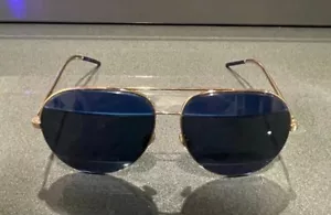 Unisex Dior 000KU Rose Gold / Blue DiorSplit2 Aviator Sunglasses Preowned - Picture 1 of 2