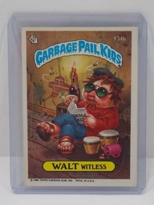 1986 Topps Garbage Pail Kids Card #134b WALT WITLESS Original 4th Series GPK - Picture 1 of 2
