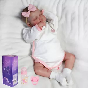 20 Inch Real Life Like Reborn Baby Dolls Vinyl Silicone Newborn Girl Doll Gift - Picture 1 of 8