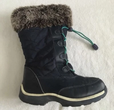 Lands End меха с подкладкой Kids снег ботинки мальчика девочки унисекс Sz 12 EUC - Изображение 1 из 4