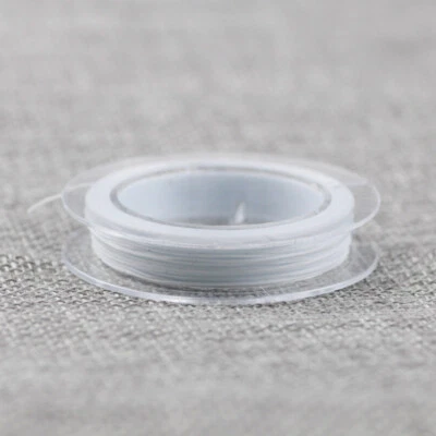Bobine de fil Nylon Elastique 0,8mm Blanc environ 10m creation bijoux, bracelet
