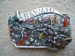Vintage HAWAII Arroyo Grande Buckle Co. Pewter Belt Buckle. NICE! - Picture 1 of 5