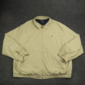 Polo Ralph Lauren Giacca Uomo 4LT Alta Beige Zip Up Harrington Golf Cappotto Classico - Foto 1 di 11