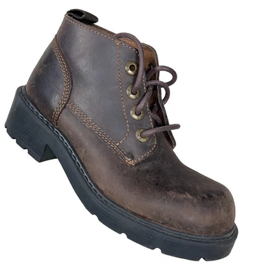 Botas gruesas vintage Y2K American Eagle talla 6 cuero con cordones al tobillo Oxford 00s Foto 1 de 4