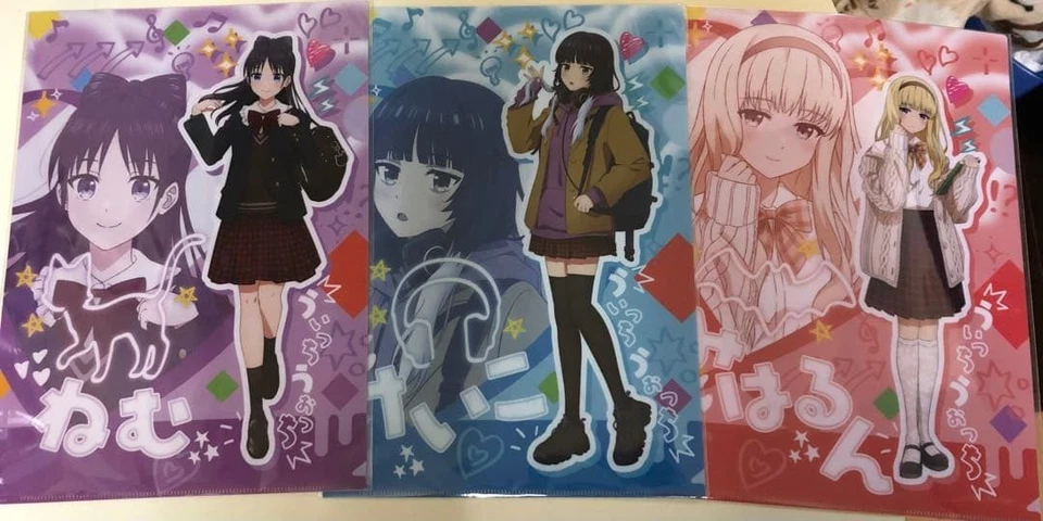 Orologio da strega Nemu Miyao Keiko Miharu A4 Clear File Set 3 pezzi nuovo - Immagine 1 di 4