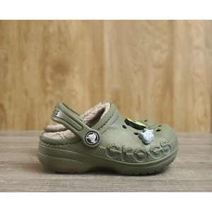 Crocs Fell gefütterte Slipper Clogs Kleinkind Gr. C8 grün - Bild 1 von 12