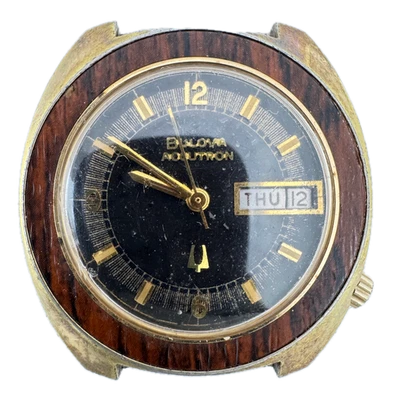 1972 Accutron 3245 Woody Men's Tuning Fork Wristwatch 2182 USA 10k RGP - Image 1 of 3