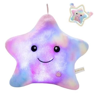 Twinkle Star Pillow LED Night Light Up Stuffed Animals for Girls Kids Pillow - Picture 1 of 8
